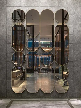 Роскошные туалетные зеркала, зеркала для столовой, художественные декоративные зеркала, фоновые стены гостиной, зеркала для входа на стену