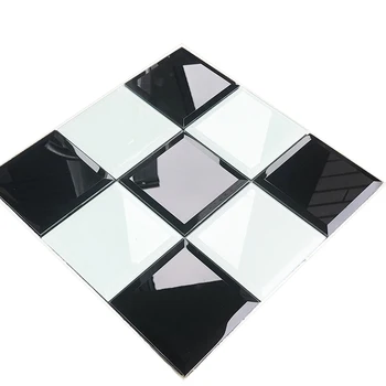 Клейкое самоклеящееся хрустальное стекло с девятью сетками, белая плитка для кухни и ванной, декоративная наклейка на стену