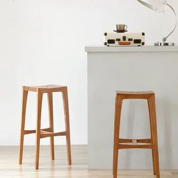 Барные стулья sillas para barra de cocina из массива дерева бытового назначения Цвета грецкого ореха, вишневого дерева, высокого качества для кухни