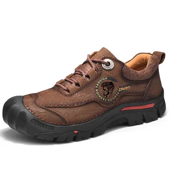 Уличная походная обувь для кемпинга, мужские спортивные кроссовки из натуральной кожи, мужская повседневная обувь для путешествий, прогулок, скалолазания, мужская обувь