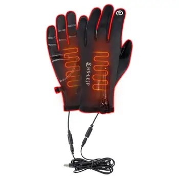 Женские мужские перчатки с подогревом, зимние перчатки с сенсорным экраном, USB-обогревом, Ветрозащитные Дышащие тепловые перчатки, Мотоцикл, Лыжи, Кемпинг