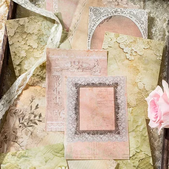Блокнот на 30 листов Moussia Lace Collection Vintage Handbook Material Flower Dream С Вырезанными Снизу Бирками Для Записных книжек 115*174 мм