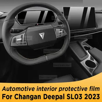 Для Changan Deepal SL03 2023 панель коробки передач навигация автомобильный внутренний экран защитная пленка из ТПУ наклейка против царапин