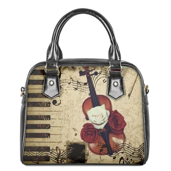 Дизайнерские сумки Jackherelook Trend 2023, гитара, пианино, музыкальная нота, сумка через плечо для женщин, сумка-мессенджер из искусственной кожи, подарок