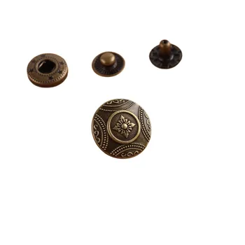 5шт Застежка-кнопка цвета старой меди Ручной работы, кнопки для рукоделия, пуговицы для одежды