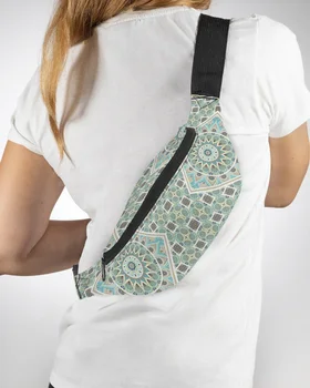 Мужской кошелек в богемном стиле с мандалой, женская поясная сумка, поясная сумка, кошелек, большая сумка для телефона, сумка для кошелька, водонепроницаемые набедренные сумки типа 