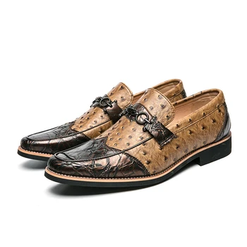 Итальянская официальная кожаная обувь, брендовая мужская модная обувь для ночного клуба, высококачественная модная цепочка, удобные модельные туфли, мужские броги