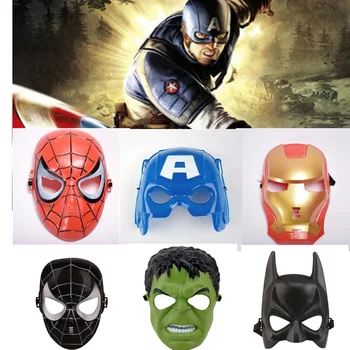 Маска героя аниме Marvel Super Hero, косплей-вечеринка, Мстители, Человек-паук, Халк, Железный Человек, Капитан Америка, маски на Хэллоуин, модель из ПВХ