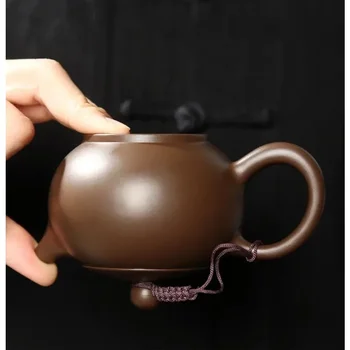 Старинный чайник из фиолетовой глины Исин, Аутентичный Горшок для красоты из необработанной Руды, Бытовой Чайник для заварки чая Zisha, принадлежности для китайской Чайной церемонии.