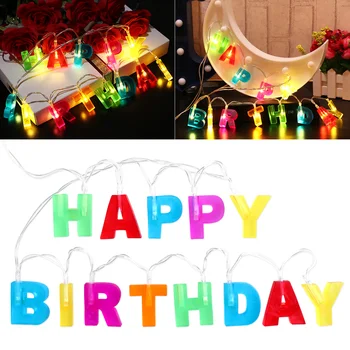 Светодиодные гирлянды LEDMOMO с светодиодными буквами для украшения вечеринки по случаю Дня рождения