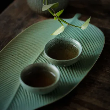 Японские Керамические Чайные Подносы Ручной Работы Сервировочный Поднос Для Чайного Столика Китайские Чайные Аксессуары Кунг-Фу