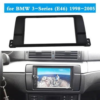 2 Din Радио Панель Авто Черная крышка приборной панели автомобиля для BMW 3 Серии E46 1998-2006 Рамка Стерео Прочная замена