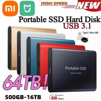 Xiaomi Mijia Оригинальный портативный SSD Жесткий диск SSD Высокоскоростной жесткий диск Жесткий диск Электроника для ноутбуков мобильных телефонов