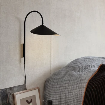 Современный дизайнерский черный настенный светильник Настенный светильник для спальни кабинета Настенный светильник ночник