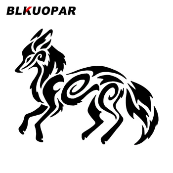 BLKUOPAR Автомобильные наклейки с силуэтом животного Племенной Лисы, водонепроницаемая Графическая наклейка на бампер, окна, Багажник, Автомобильные Аксессуары