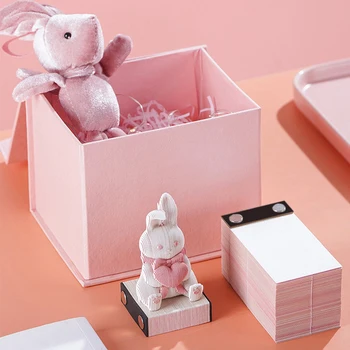 3D блокнот для заметок с милым кроликом, трехмерный блокнот с кроликом, Бумажные заметки, аксессуары для украшения стола Kawaii