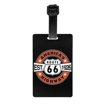 Модная багажная бирка Route 66, Багажные бирки для байкеров на шоссе Америки, конфиденциальность, имя, удостоверение личности