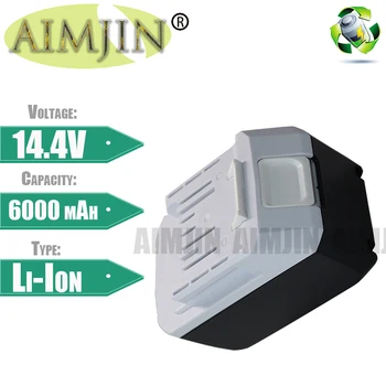 AIMJIN 14,4В 6000 мАч BL1413G Литий-Ионный Аккумулятор Для Makita BL1460G DC18WA DMR106 UH480D UH520D UM165D UR140D