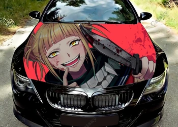 Аниме-наклейки Himiko Toga Plum на капот двигателя, модифицированный гоночный автомобиль, покраска, боль, наклейки на капот, автозапчасти, наклейки на капот