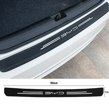 Защитная накладка на бампер задней двери багажника автомобиля для BYD Atto 3 EV 2022 2023, Кожаная Наклейка с защитой от царапин, Аксессуары для наклеек