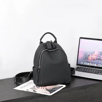 Высококачественный модный черный Коричневый Белый Хаки из натуральной кожи с верхним зерном, маленький женский рюкзак, женская дорожная сумка M7001