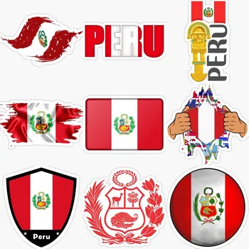 Карта флага Перу, Национальная эмблема, креативные наклейки на окна автомобиля, мотоцикла, стены грузовика, бампер, стол для велосипеда, шлем, наклейка для бездорожья