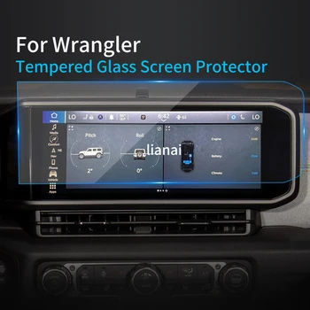 Защитная пленка для экрана из закаленного стекла, панель приборов Carplay, автомобильные наклейки, аксессуар для интерьера JEEP Wrangler 2024