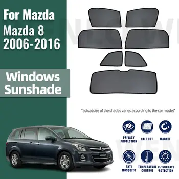 Для Mazda 8 MPV LY 2006-2016 Mazda8 Магнитный Автомобильный Солнцезащитный Козырек Передняя Рамка Лобового Стекла Занавеска Заднего Бокового Окна Солнцезащитный Козырек
