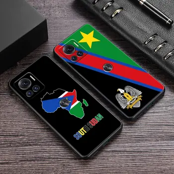 Чехол Для Телефона с Флагом Южного Судана Для Motorola Moto G60 S G71 G72 G73 G53 G52 G51 G50 G32 G30 G22 G9 G8 Power Plus Мягкая Задняя Крышка из ТПУ