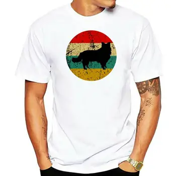 Рубашка с бордер-колли - Винтажная мужская футболка с изображением бордер-колли в стиле ретро - Футболка с изображением собаки, футболка для одежды больших размеров