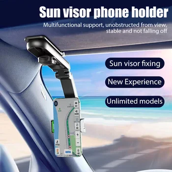 Универсальный автомобильный солнцезащитный козырек, держатель для телефона, вращение на 360 градусов, крепление для автомобильной навигации, зажим для мобильного телефона, кронштейн для аксессуаров