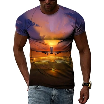 Мужская футболка с 3D-принтом Take off, Летний топ О-образным вырезом и коротким рукавом Оверсайз, Повседневная футболка, Свободная уличная одежда Унисекс Harajaku