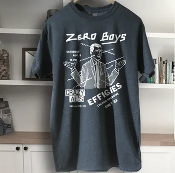 Листовка Чикагского панк-шоу, изображения Zero Boys, футболка crazy al's в стиле панк