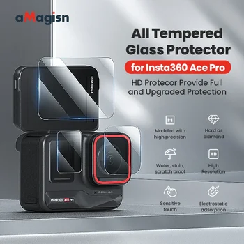 Защитная пленка из закаленного стекла aMagisn Защитная пленка 9H HD для спортивной камеры Аксессуары для Insta360 Ace Pro