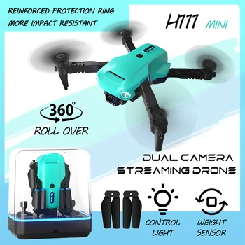 Опрокидывание на 360 ° Локализация оптического потока Обход препятствий Квадрокоптер-дроны Toy H111 Профессиональная двойная камера 4K Mini Drone