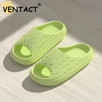 Летние тапочки VENTACT Cloud Soft Couple Slides Женские пляжные сандалии с арбузным дизайном, вьетнамки, плиссированные пляжные тапочки на плоской подошве