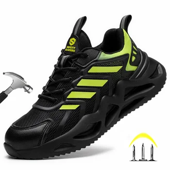 Diansen 2023 Новая Летняя Дышащая Рабочая защитная обувь для мужчин, защитные рабочие кроссовки со стальным носком, ботинки на платформе