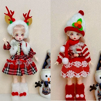 Модная одежда на рождественскую тематику 30 см Кукла 1/6 BJD Кукла Сменная Одежда Игрушки для детей и девочек Рождественские Подарки