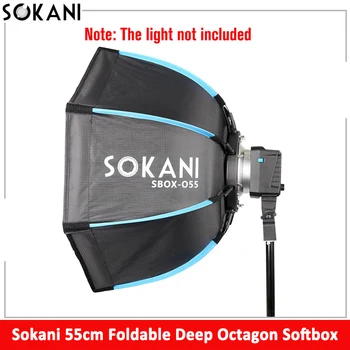 Sokani 55 см Складной Софтбокс Deep Octagon с Креплением Bowens для Софтбокса Sokani X100 X60 Mini CL60 Aputure 60X 200X Godox LED Video Light