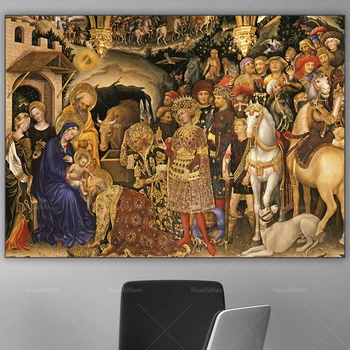 Культовый шедевр Фабриано, классическое произведение искусства, украшение дома, настенный художественный плакат