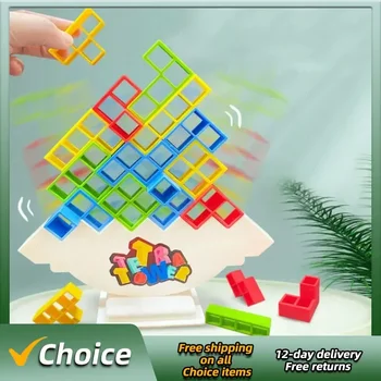Игра Tower Tetra Stacking Blocks Stack Building Blocks Балансировочная доска-головоломка для сборки кирпичей Развивающие игрушки для детей и взрослых