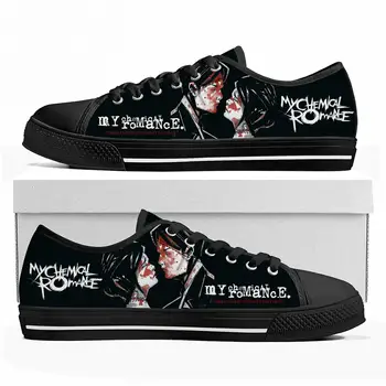 My Chemical Romance Rock Band Высококачественные Кроссовки с низким берцем Мужские женские парусиновые кроссовки для подростков Повседневная обувь для пары Обувь на заказ