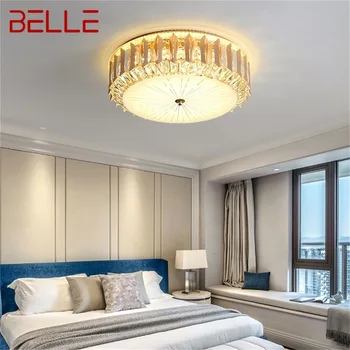 Современный потолочный светильник BELLE, роскошные светодиодные хрустальные светильники для дома для украшения столовой