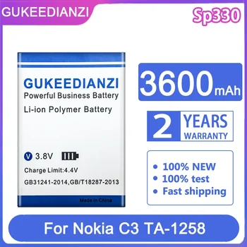 Сменный аккумулятор GUKEEDIANZI SP330 3600mAh для Nokia TA-1258 TA1258 C3