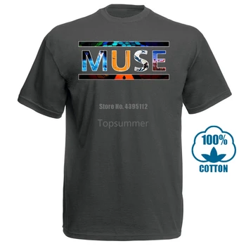Летняя футболка 2018 года с круглым вырезом и логотипом Muse, обычная футболка с коротким рукавом для мужчин