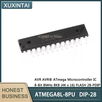 5 шт./лот Новый оригинальный ATMEGA8L-8PU ATMEGA8L DIP-28 AVR Микросхема микроконтроллера AVR® ATmega 8-разрядная 8 МГц 8 КБ (4K x 16)