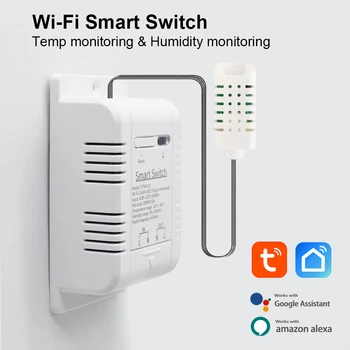 С Alexa Google Home Control Scenes Интеллектуальная Связь Tuya Smart WIFI Датчик температуры И влажности Smart Life APP