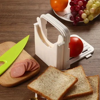 Складная Хлеборезка Slicer Machine Регулируемые Хлеборезки для Домашнего Хлеба Пластиковое Руководство По Нарезке Хлеба Кухонный Инструмент Для Выпечки