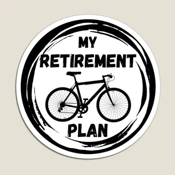 Мой пенсионный план, Велосипедная футболка, Классные Магнитные наклейки, Забавный Красочный держатель, Детский Милый для Холодильника, Органайзер для маленьких детей