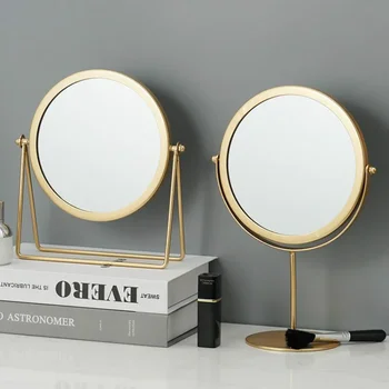 Металлическое декоративное зеркало, женское настольное зеркало для макияжа, поделки, аксессуары для домашнего декора WJ021710